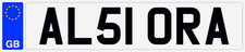 ALORA QUALITY RARE PRIVATE NUMBER PLATE AL51 ORA FOR YOUR MOTORHOME 69 4I 4T 4S