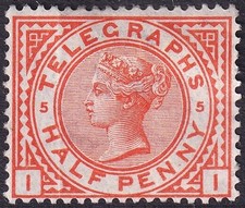 QV 1880 Fine Mounted Mint 1/2d