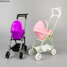1:12 DIY Assemble Toys Baby Doll Carriage Stroller Trolley Miniature Accessories