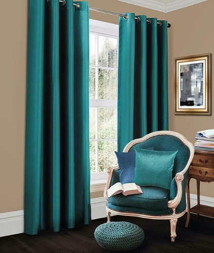 Blackout eyelet curtains black - eyelet,