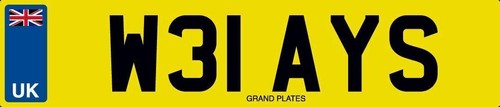 Lays number plate - plate, w31