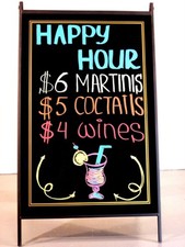  A Frame Sidewalk Sandwich 24"x 36" Sign with 4 liquid chalk Waterproof Markers