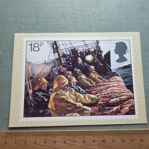 Vintage postcard fishing - vintage,