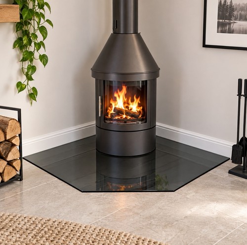 12mm smoked glass corner - 12mm,