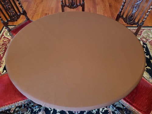Brown poker felt table - brown, cover