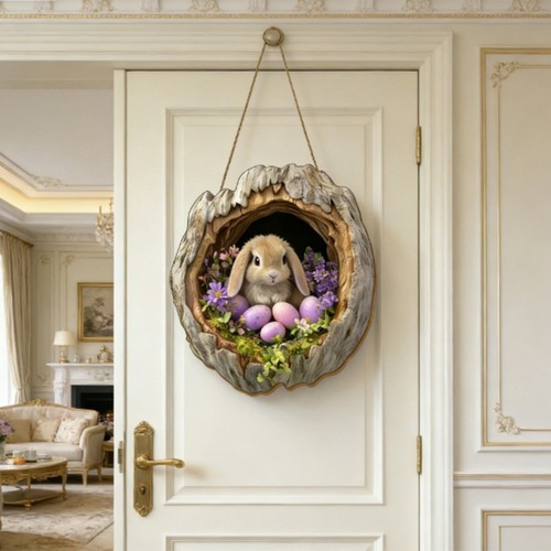 Wooden easter bunny - easter,