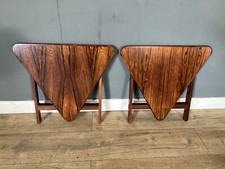 Pair of Danish rio rosewood Silkeborg folding tables