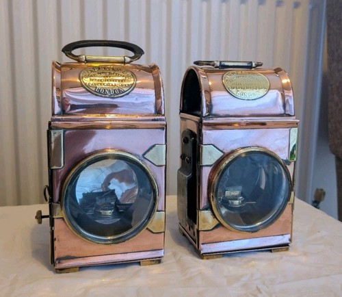 Pair shand mason lamps - of,