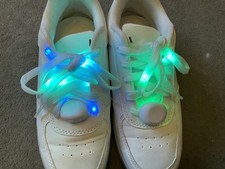 Ladies Trainers With Light Flashing Shoe Laces. 3 Settings. ReChargeable. Size 4