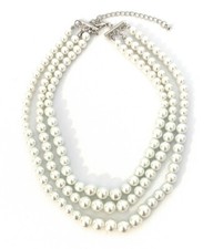 Womans Faux Pearl 3 Layer