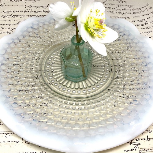 Fenton milk glass dinner - milk, plate