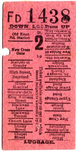 Tram ticket london county - ticket;,
