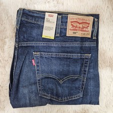 Men's Levis Flex 569 Loose Straight Fit Dark Blue Denim Jeans Zip Fly NWT40Wx29L