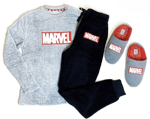 New men marvel fleece pyjamas - new,