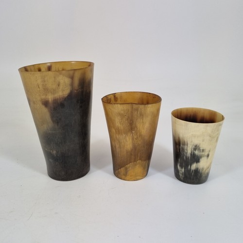 Antique horn cups beakers - antique,