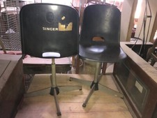 SINGER Vintage Industrial Machinist Factory Swivel Chair 18-22inch seat height