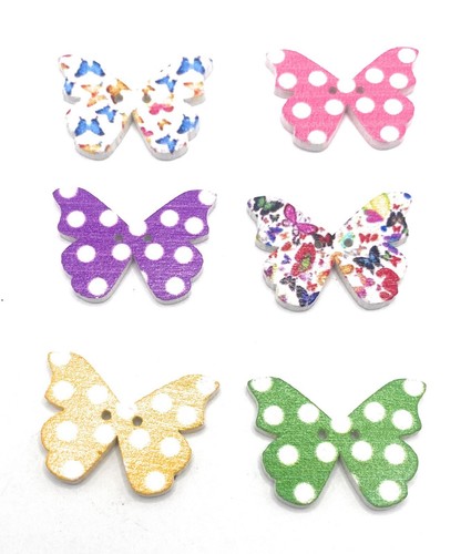 Mixed pattern wooden butterfly - wooden,