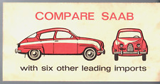 Saab 96 2-Stroke Saloon Competitor Comparisons 1964 USA Market Foldout Brochure