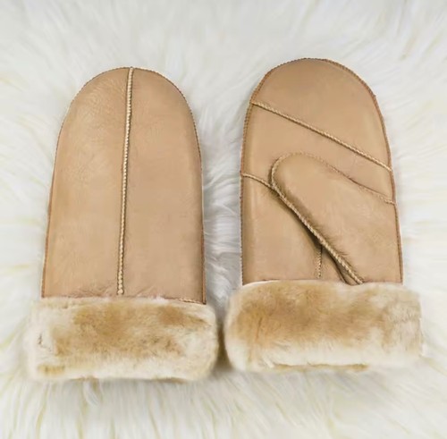 Sheepskin mitten gloves - sheepskin,