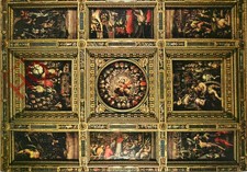 Postcard; Firenze, Florence, Palazzo Vecchio, Salone Dei Cinquecento, Ceiling