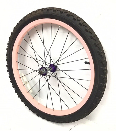 Bicycle front pink wheel - bicycle,