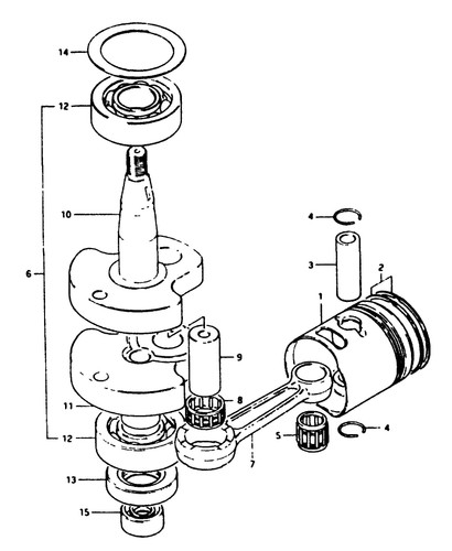 Suzuki genuine pin piston - pin,