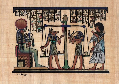 Egyptian papyrus painting - egyptian,