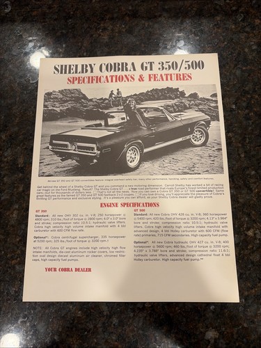 Vintage 1968 shelby - shelby, gt