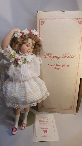 Porcelain doll playing - doll, bride"