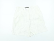 Zara Women White Chino Pleated