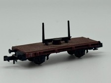 N22 Trix Brown Flat Turntable Goods Wagon N Gauge Play Worn