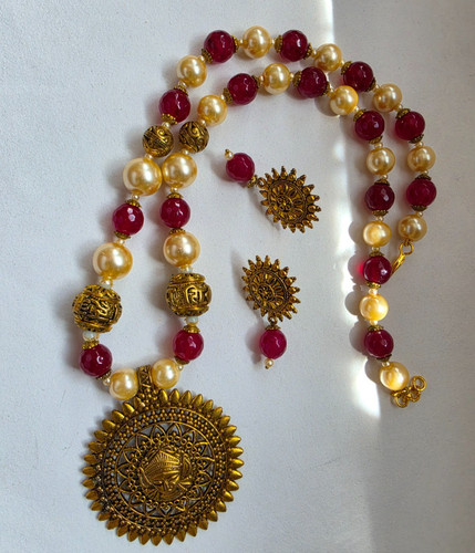 Indian ethnic necklace - necklace, set