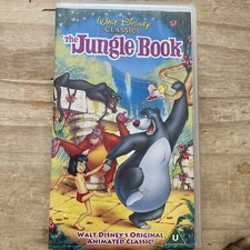 The Jungle Book VHS Tape Video Cassette Walt Disney Classics Animated Very Good
