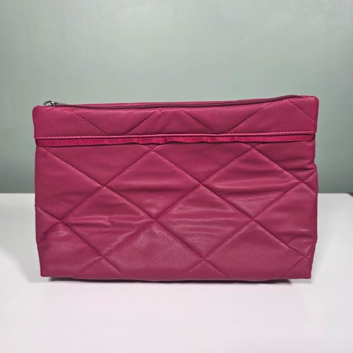 Clarins red maroon quilted - clarins,