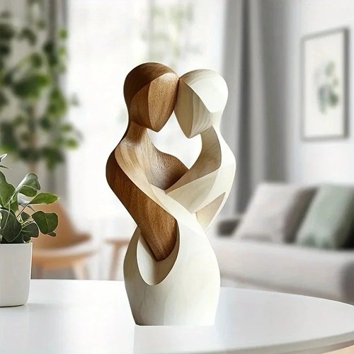 Flat elegant wooden couple - elegant,