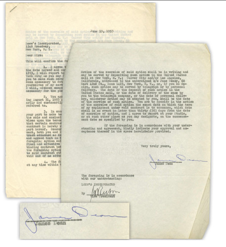 James dean original signed - james,