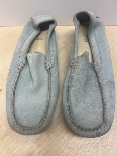 Zara mens suede - loafers, size