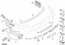 BMW Genuine Towing Eye Cover Primed Replacement Fits E83 LCI 51123423778