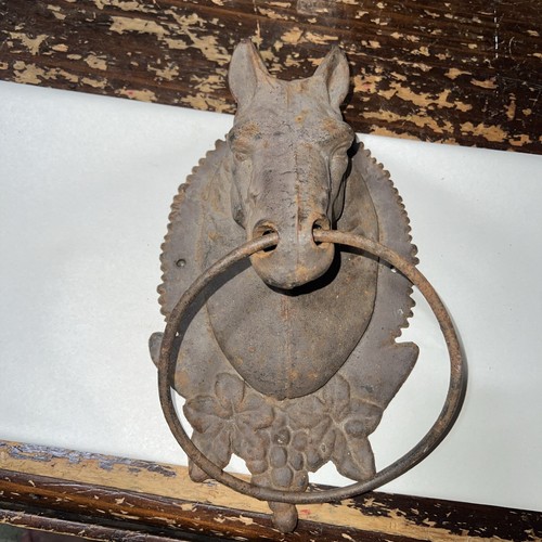 Vtg large cast iron horse - large,