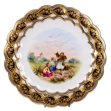 Coalport Cabinet Plate Farming