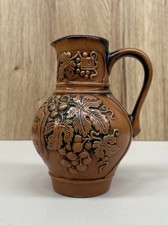 Vintage West German Original Gerzit Gerz Small Brown Stoneware Wine Jug 0.5L