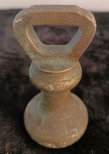 Vintage brass bell shaped 2lb - brass, bell-shaped