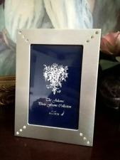 BRUSHED CHROME SILVER DIAMANTE CORNERS PHOTO FRAME THE JULIANA COLLECTION  4 X 6