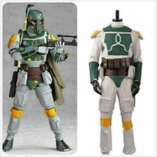 Movie Star Wars Boba Fett Superhero Fighter Suit Adult Outfit Cosplay Cos Dress!