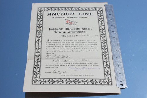 Anchor line victorian unusual - anchor,