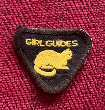 1 X Old Brownie Animal Lover Badge Patch USED Vintage GirlGuiding Guides