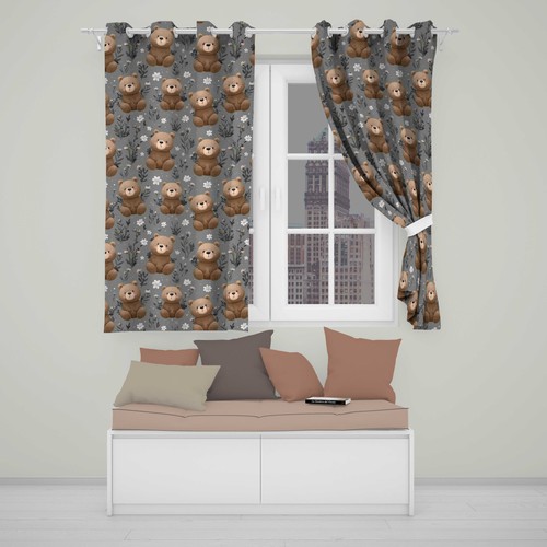 Blackout eyelet curtains teddy - eyelet,