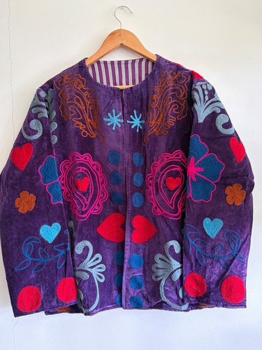 Hand made velvet embroidered - hand,