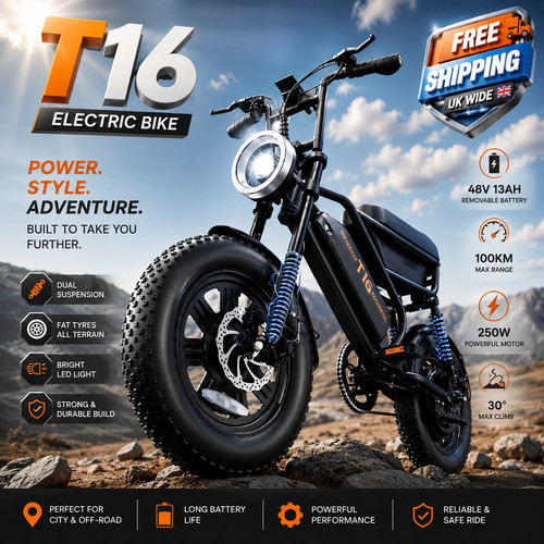 Powerful electric bike t16 - bike,