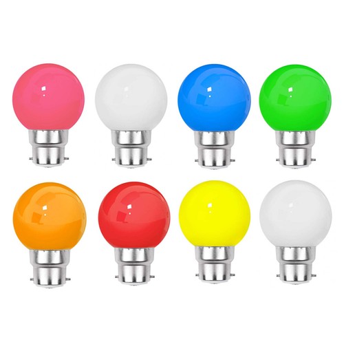 Led coloured bulbs b22 - coloured,